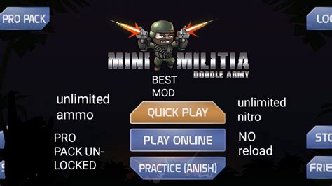 mini militia 4.3.5 unlimited ammo and nitro|Download Mini Militia .